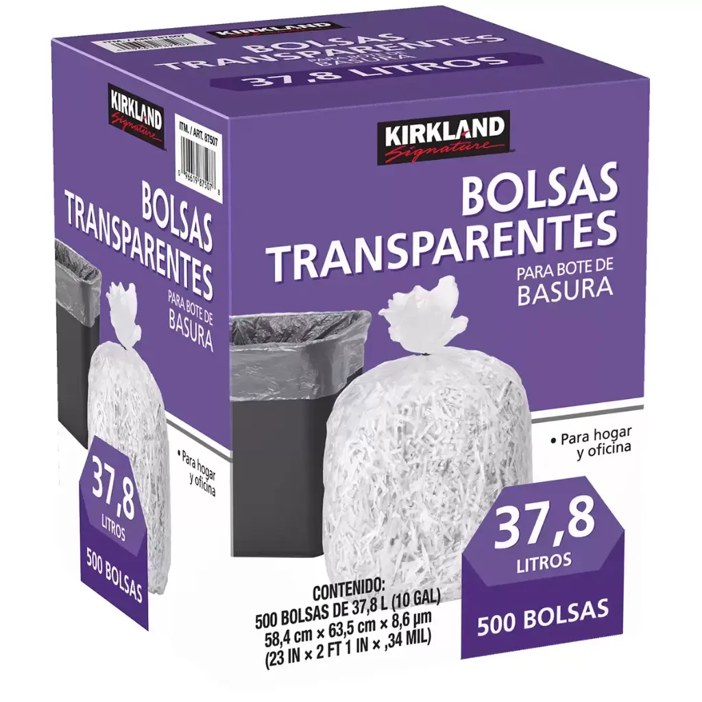 BOLSAS PARA BASURA 500/37.8 L KIRKLAND SIGNATURE 