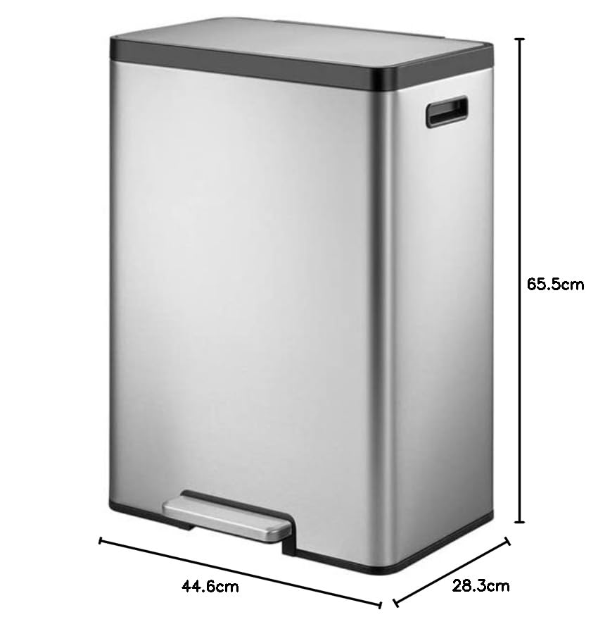 BOTE DE BASURA DE ACERO INOXIDABLE 47L SENSIBLE ECO LIVING 