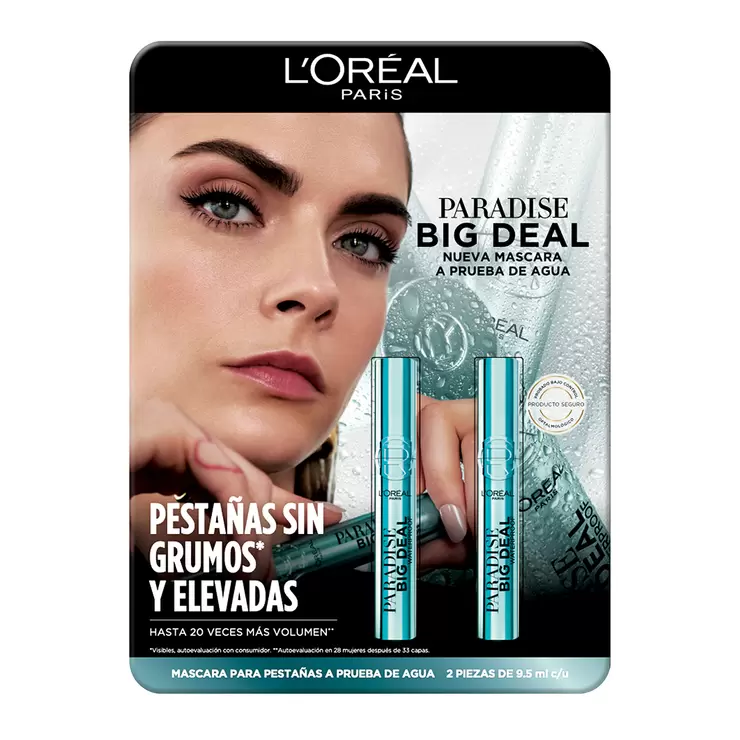 MASCARA PARA PESTAÑAS BIG DEAL 2/9.5 ML LOREAL PARIS 