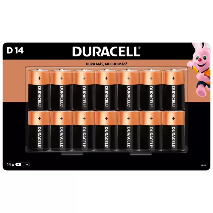 PILAS D 14 PIEZAS DURACELL 