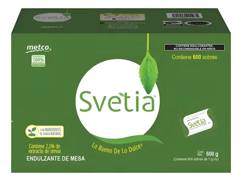 ESTEVIA SIN CALORIAS 600/1 G SVETIA 