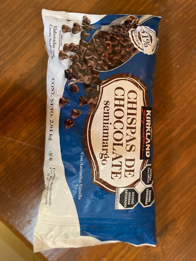 CHISPAS DE CHOCOLATE SEMIAMARGO KIRKLAND