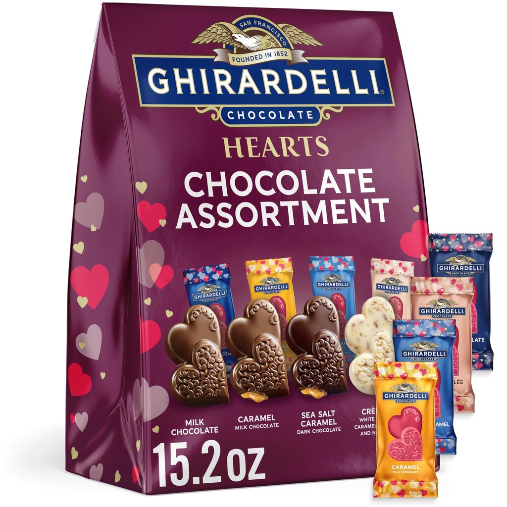 Chocolate Hearts Assortment Ghirardelli