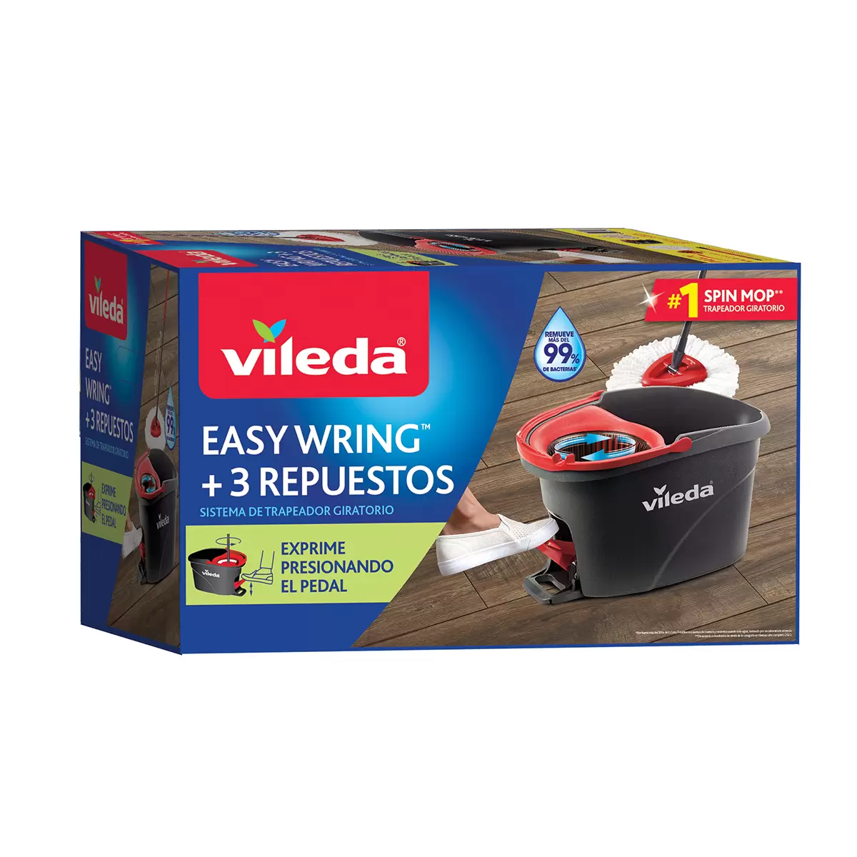VILEDA SISTEMA DE TRAPEADOR GIRATORIO 5 PZS