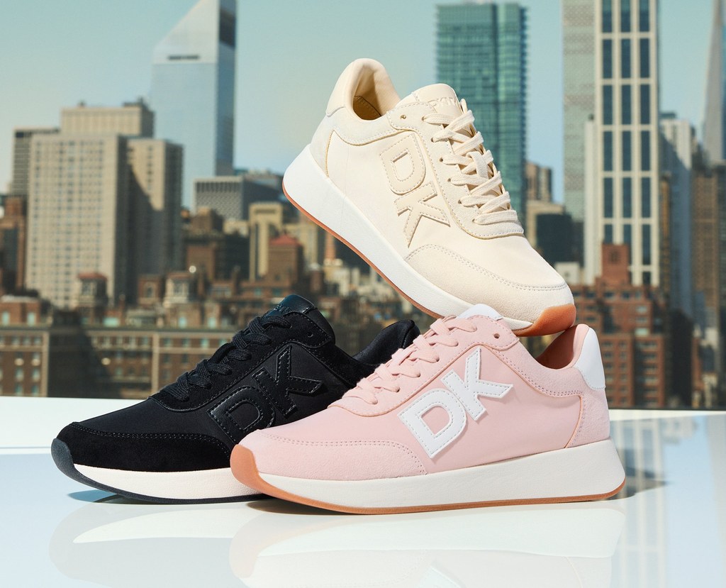 DKNY BEADFORD CASUAL SNEAKERS (WHITE, 28)