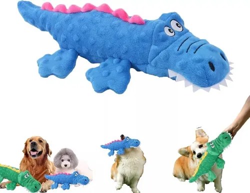 GO DOG! JUGUETE DE PELUCHE PARA PERRO EN FORMA DE COCODRILO