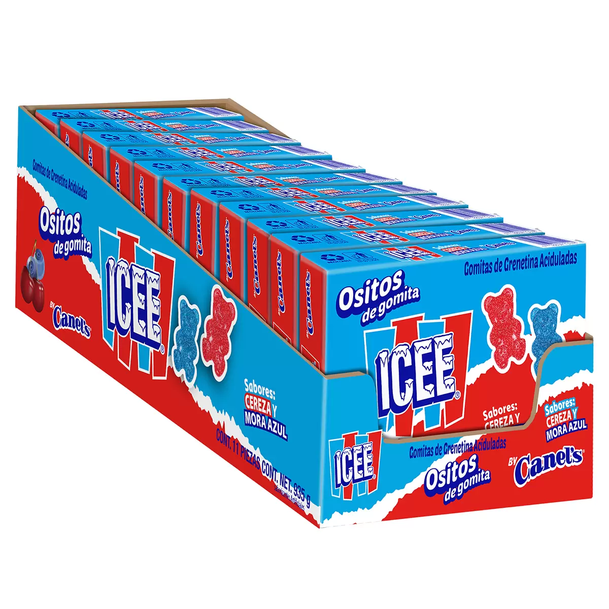 [0003970] GOMITAS SABOR A CEREZA Y MORA AZUL11/85G ICEE