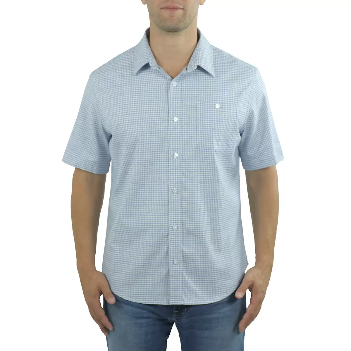 JACHS CAMISA MANGA CORTA PARA CABALLERO (MEDIANA, CUADRO CHICO)
