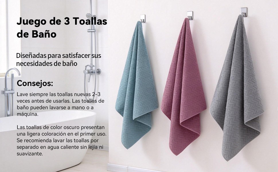 [0004239] JUEGO DE TOALLAS CORPORALES 3 PZAS