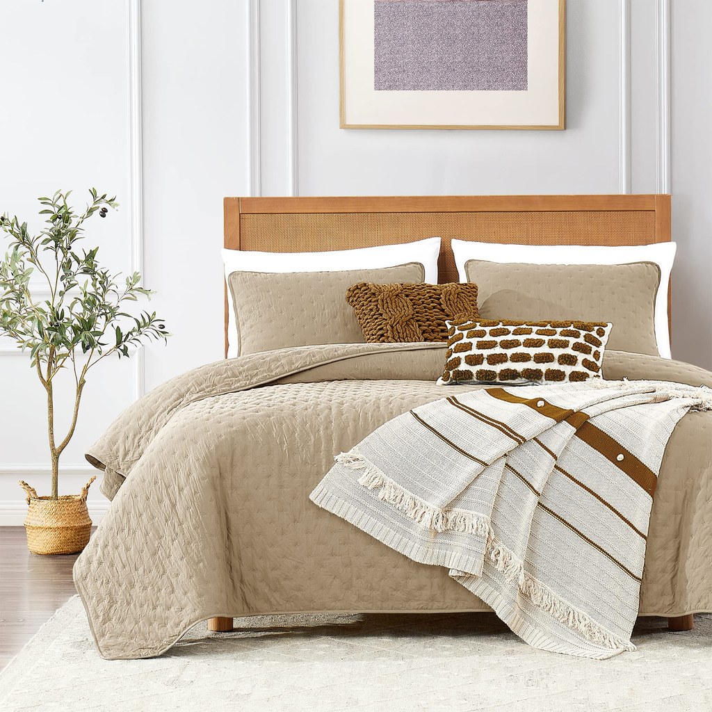 JUEGO SOBRECAMA DE 3 PIEZAS ORCHAR ROAD BEIGE