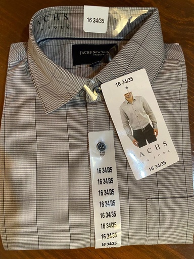 [0002974]  JACHS NEW YORK CAMISA HOMBRE ABOTONADA MANGA LARGA 16 34/35