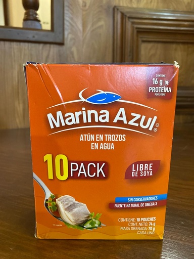[0003004] ATUN TROZOS EN AGUA MARINA AZUL 74 G