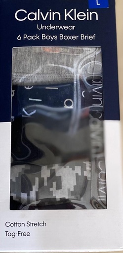 [0003330] CALVIN KLEIN 6 PAC BOXER PARA NIÑO 
