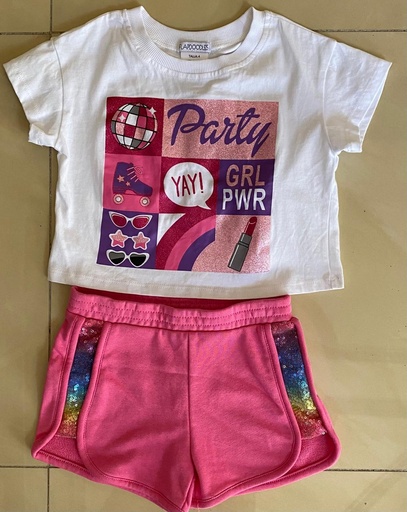 [0003366] CONJUNTO DE SHORT PARA NIÑA FLAPDOODLES