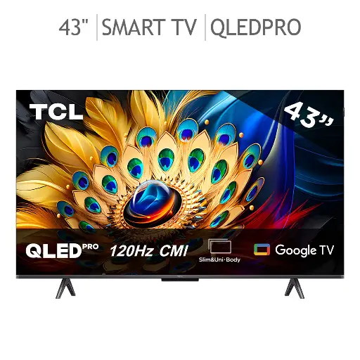 [0003914] TCL PANTALLA 43" 4K QLED GOOGLE TV