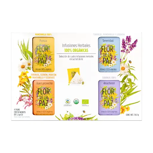 [0004402] TÉ ORGÁNICO 4/16 PZAS FLOR DE LAPAZ 