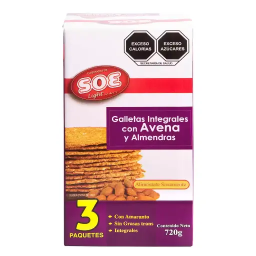 [0005092] GALLETAS INTEGRALES CON AVENA 720 G SOE LIGHT 