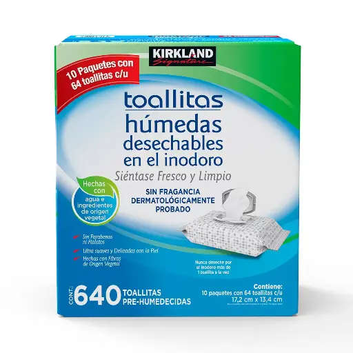 [0005303] TOALLITAS DESECHABLES 640 PIEZAS KIRKLAND SIGNATURE 