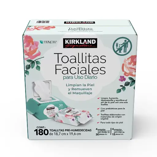 [0005448] TOALLITAS FACIALES 180 PZAS KIRKLAND SIGNATURE 